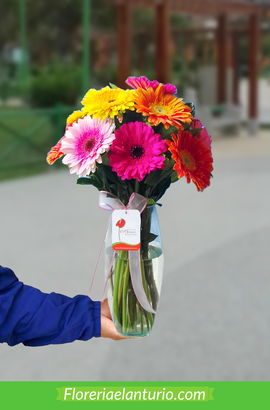 Arreglo floral para cumpleaños gerberas de colores