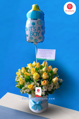 Arreglos florales para nacimiento de niña 
